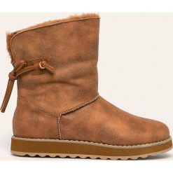 Skechers - Śniegowce. Szare śniegowce damskie Skechers, z gumy, bez zapięcia. W wyprzedaży za 219,90 zł.