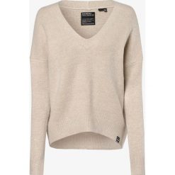 Superdry - Sweter damski, beżowy. Brązowe swetry damskie Superdry, xs, bez wzorów, bez rękawów, bez kaptura. Za 229,95 zł.