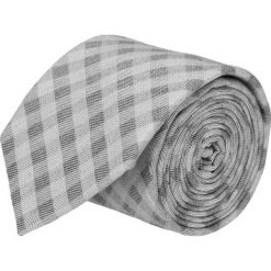 Krawaty męskie: krawat cotton szary classic 202