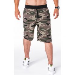 KRÓTKIE SPODENKI MĘSKIE DRESOWE W103 - KHAKI. Brązowe spodenki dresowe męskie marki Inny, m, krótkie. Za 34,30 zł.