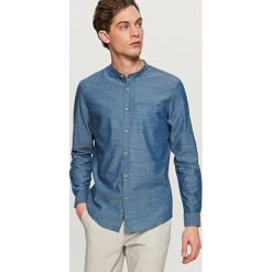 Koszule męskie: Koszula z podwijanym rękawem slim fit – Granatowy