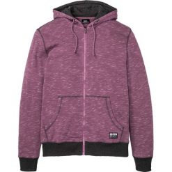 Bluza rozpinana z kapturem bonprix matowy jeżynowy melanż. Różowe bluzy męskie bonprix, s, bez wzorów, z kapturem, bez rękawów, z kapturem. Za 99,99 zł.