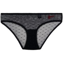 Figi klasyczne Guess O94E02 NT012. Czarne figi damskie Guess, s, z aplikacjami. W wyprzedaży za 69,00 zł.
