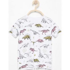 T-shirty chłopięce: T-shirt w dinozaury – Biały