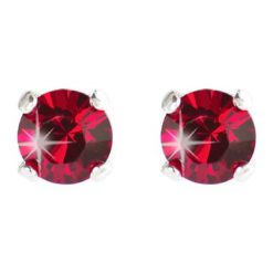 Kolczyki damskie: Posrebrzane kolczyki-wkrętki z kryształkami Swarovski