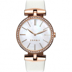 Zegarek kwarcowy w kolorze kremowo-perłowobiało-różowozłotym. Białe, analogowe zegarki damskie Esprit Watches, ze stali. W wyprzedaży za 272,95 zł.