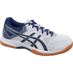 Buty do siatkówki Asics Gel-Rocket 9 W 1072A034-102. Białe buty sportowe damskie Asics, bez wzorów, z gumy, sportowe, do siatkówki. W wyprzedaży za 309,00 zł.
