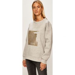 Trussardi Jeans - Bluza. Szare bluzy damskie Trussardi Jeans, s, z nadrukiem, z bawełny, bez rękawów, bez kaptura. W wyprzedaży za 299,90 zł.