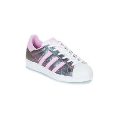 Buty Dziecko adidas SUPERSTAR J. Fioletowe trampki dziewczęce Adidas, bez wzorów, bez zapięcia. Za 263,20 zł.