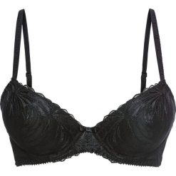Biustonosz z usztywnianymi miseczkami bonprix czarny. Czarne biustonosze bonprix, w koronkowe wzory, z koronki. Za 42,99 zł.