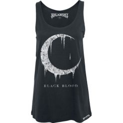 Black Blood Blood Moon Top damski czarny. Czarne topy damskie marki Black Blood, l, z nadrukiem, z jersey, z dekoltem w łódkę. Za 79,90 zł.