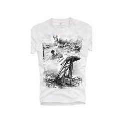 T-shirt UNDERWORLD Ring spun cotton Hurricane. Białe t-shirty męskie Underworld, s, z nadrukiem, z bawełny, bez kołnierzyka. Za 69,99 zł.