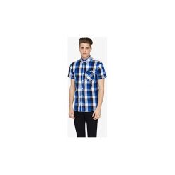 Koszule z krótkim rękawem Jack Jones CAMISA JCOMALIBU SHIRT S/S ONE POCKET. Niebieskie koszule męskie Jack & Jones, s, bez wzorów, bez kołnierzyka, z krótkim rękawem. Za 141,01 zł.