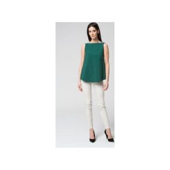 Mosali - Bluzka z Odkrytymi Plecami M038. Zielone bluzki damskie Mosali, m, eleganckie, z dekoltem na plecach. Za 109,00 zł.