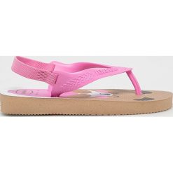 Havaianas - Sandały dziecięce. Różowe sandały dziewczęce Havaianas, z materiału, bez zapięcia. W wyprzedaży za 59,90 zł.