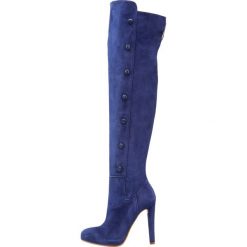 MAI PIÙ SENZA Kozaki na obcasie dark blue. Niebieskie bez kategorii marki Mai Piu Senza, z materiału, na obcasie. Za 799,00 zł.