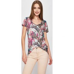 Answear - Top Secret Garden. Bluzki damskie ANSWEAR, s, w kwiaty, z elastanu, z okrągłym kołnierzem. W wyprzedaży za 24,90 zł.
