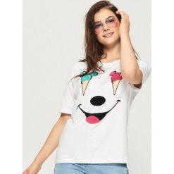 T-shirty damskie: T-shirt mickey mouse – Biały