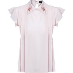 Koszula MARKUS LUPFER MATCH STICK SEQUIN BETTY. Czarne bluzki damskie Markus Lupfer, z aplikacjami, z jeansu, eleganckie, z falbankami, bez rękawów. W wyprzedaży za 443,00 zł.