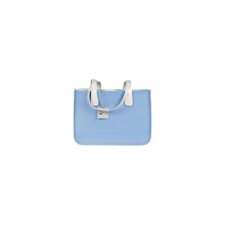 TORBA LARGE ELEGANT BLUE. Niebieskie torebki klasyczne damskie Doubleu bag, bez wzorów, ze skóry, bez dodatków. Za 239,20 zł.