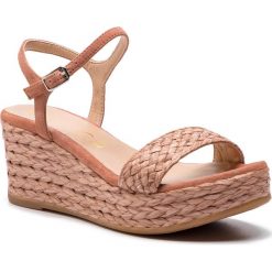 Espadryle UNISA - Katia 19 Ks Printemps. Różowe espadryle damskie Unisa, bez wzorów, z zamszu, bez obcasa, na obcasie. Za 389,00 zł.