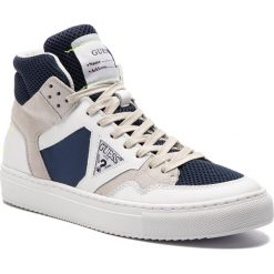 Sneakersy GUESS - Bruce FM6BRU LEA12 WHBLU. Białe sneakersy męskie marki Guess, bez zapięcia. Za 549,00 zł.