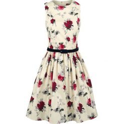 Hell Bunny Cecily Mini Dress Sukienka kremowy. Białe sukienki damskie marki Hell Bunny, xl, bez wzorów, bez kołnierzyka, bez rękawów, mini. Za 229,90 zł.