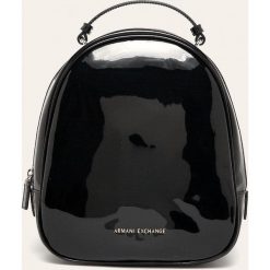 Armani Exchange - Plecak. Czarne plecaki damskie Armani Exchange, bez wzorów, z poliesteru. Za 679,90 zł.