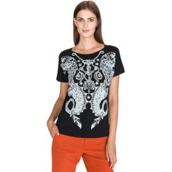 Just Cavalli Koszulka Czarny. Czarne koszulki damskie Just Cavalli, m, z nadrukiem, z materiału, bez kołnierzyka. Za 581,95 zł.