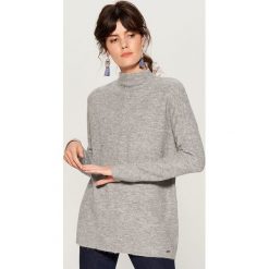 Sweter oversize z domieszką wełny - Szary. Szare bez kategorii marki Mohito, s, z wełny. Za 119,99 zł.