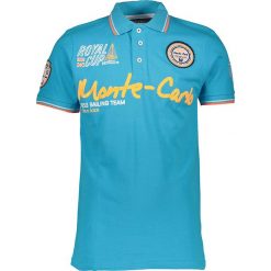 Koszulka polo "Karo" w kolorze turkusowym. Niebieskie koszulki męskie Geographical Norway Men, s, z nadrukiem, z bawełny, polo, bez rękawów. W wyprzedaży za 99,95 zł.