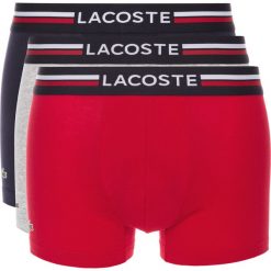 Lacoste 3-pack Bokserki Niebieski Czerwony Szary. Szare bokserki męskie Lacoste, z elastanu. Za 197,95 zł.