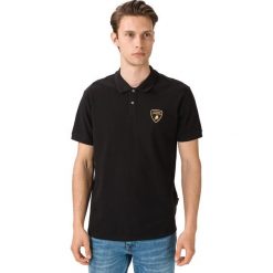 Lamborghini Polo Koszulka Czarny. Czarne podkoszulki męskie Lamborghini, l, z haftami, z bawełny, polo, bez rękawów. Za 319,95 zł.