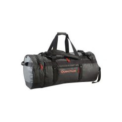 Torba trekkingowa 120 l. Czarne plecaki męskie QUECHUA, bez wzorów, z poliesteru. Za 249,99 zł.