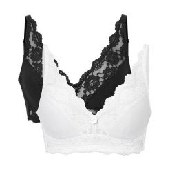 Cellbes Biustonosz 2 Pack czarny biały female czarny/biały 85B. Czarne biustonosze sportowe damskie Cellbes, w koronkowe wzory, z tkaniny. Za 159,00 zł.