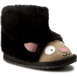 Buty EMU AUSTRALIA - Lamb Walker B10760 Black. Czarne kozaki damskie sznurowane marki EMU Australia, z wełny, przed kolano, na wysokim obcasie. W wyprzedaży za 159,00 zł.