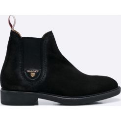 Gant - Botki Lydia. Czarne botki damskie na obcasie marki GANT, ze skóry. W wyprzedaży za 399,90 zł.