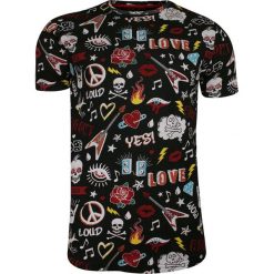 Czarny Bawełniany T-Shirt Męski -Brave Soul- Koszulka, Krótki Rękaw, Mix Wzorów, Serca, Czaszki TSBRSSS20NOTEblack. Czarne koszulki męskie Brave Soul, na lato, m, z nadrukiem, z bawełny, casualowe, bez kołnierzyka, z krótkim rękawem, krótkie. Za 47,00 zł.