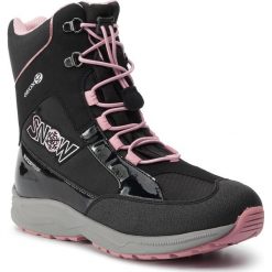 Śniegowce GEOX - J N.Alaska G.B J848BB 050HH C0618 D Black/Pink. Czarne śniegowce dziewczęce Geox, bez zapięcia. Za 349,00 zł.