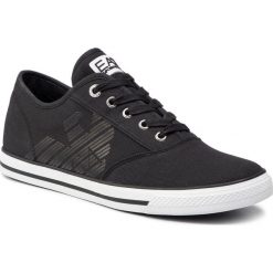 Tenisówki EA7 EMPORIO ARMANI - X8X039 XCC20 A120 Black/White. Czarne półbuty męskie EA7 Emporio Armani, bez wzorów, z gumy, klasyczne, bez zapięcia. W wyprzedaży za 349,00 zł.
