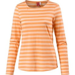 Koszulka w kolorze pomarańczowym. Brązowe t-shirty damskie OCK, w paski, z okrągłym kołnierzem. W wyprzedaży za 65,95 zł.