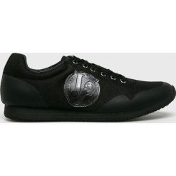 Versace Jeans - Buty. Czarne buty sportowe męskie Versace Jeans, z jeansu, na sznurówki. W wyprzedaży za 399,90 zł.