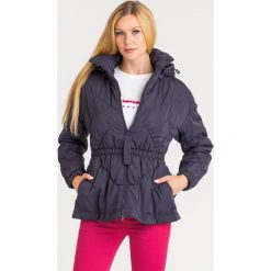 KURTKA Pikowana Emporio Armani. Niebieskie kurtki damskie z materiału. Za 725,40 zł.