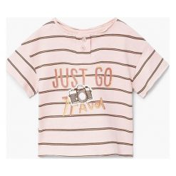Mango Kids - T-shirt dziecięcy Travel 80-104 cm. Szare t-shirty męskie marki Mango Kids, z nadrukiem, z bawełny, z okrągłym kołnierzem. W wyprzedaży za 29,90 zł.