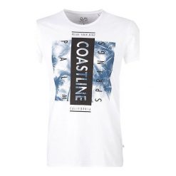 T-shirty męskie z nadrukiem: Q/S Designed By T-Shirt Męski M ,Biały
