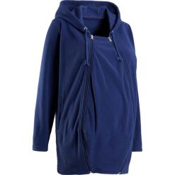 Bluza z polaru ciążowa, z wstawką niemowlęcą na nosidełko bonprix kobaltowy. Niebieskie bluzy ciążowe marki bonprix, z polaru. Za 99,99 zł.