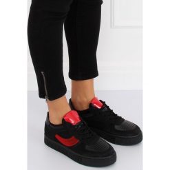 Trampki creepersy czarne LA51P BLACK. Czarne trampki i tenisówki damskie obuwie damskie, bez wzorów, z tkaniny, na sznurówki. Za 86,81 zł.