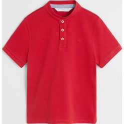 Mango Kids - Polo dziecięce Hanoi 110-164 cm. Żółte t-shirty chłopięce Mango Kids, bez wzorów, z bawełny, z krótkim rękawem. Za 59,90 zł.