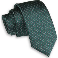 Zielony Elegancki Męski Krawat -ALTIES- 6 cm, Klasyczny, w Drobną Kratkę KRALTS0396. Żółte krawaty męskie Alties, w kratkę, z tkaniny, eleganckie. Za 40,00 zł.