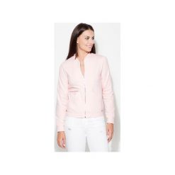 Bluza K210 Róż. Różowe bluzy damskie KATRUS, l, bez wzorów, z dzianiny, z krótkim rękawem, krótkie, bez kaptura. Za 129,00 zł.